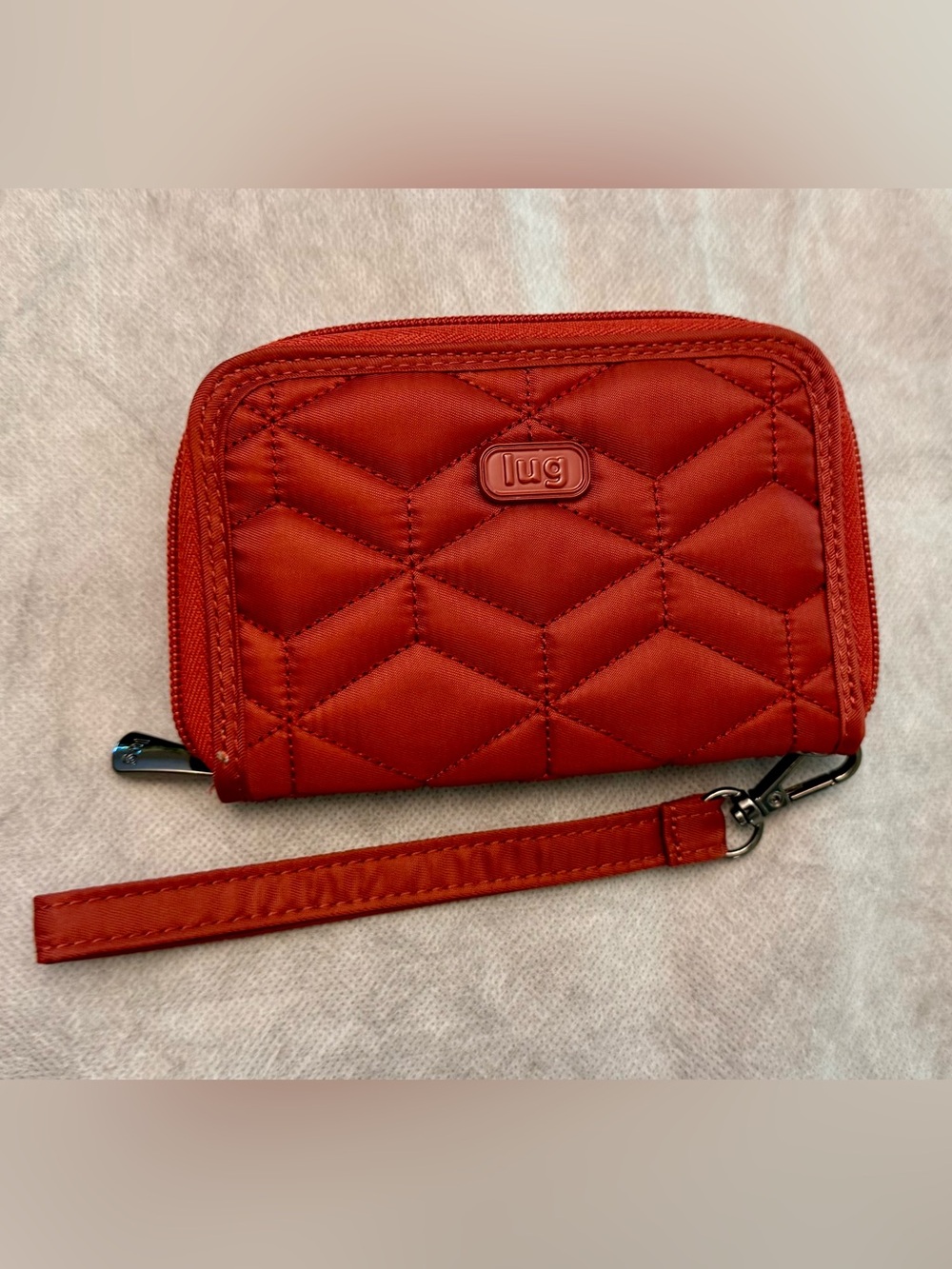 Lug Rodeo zip around wallet w/ removable wristlet strap - rosewood red